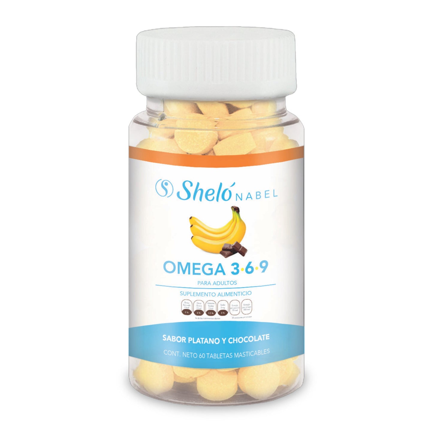 OMEGAS 3, 6 y 9 ADULTOS SABOR PLATANO Y CHOCOLATE