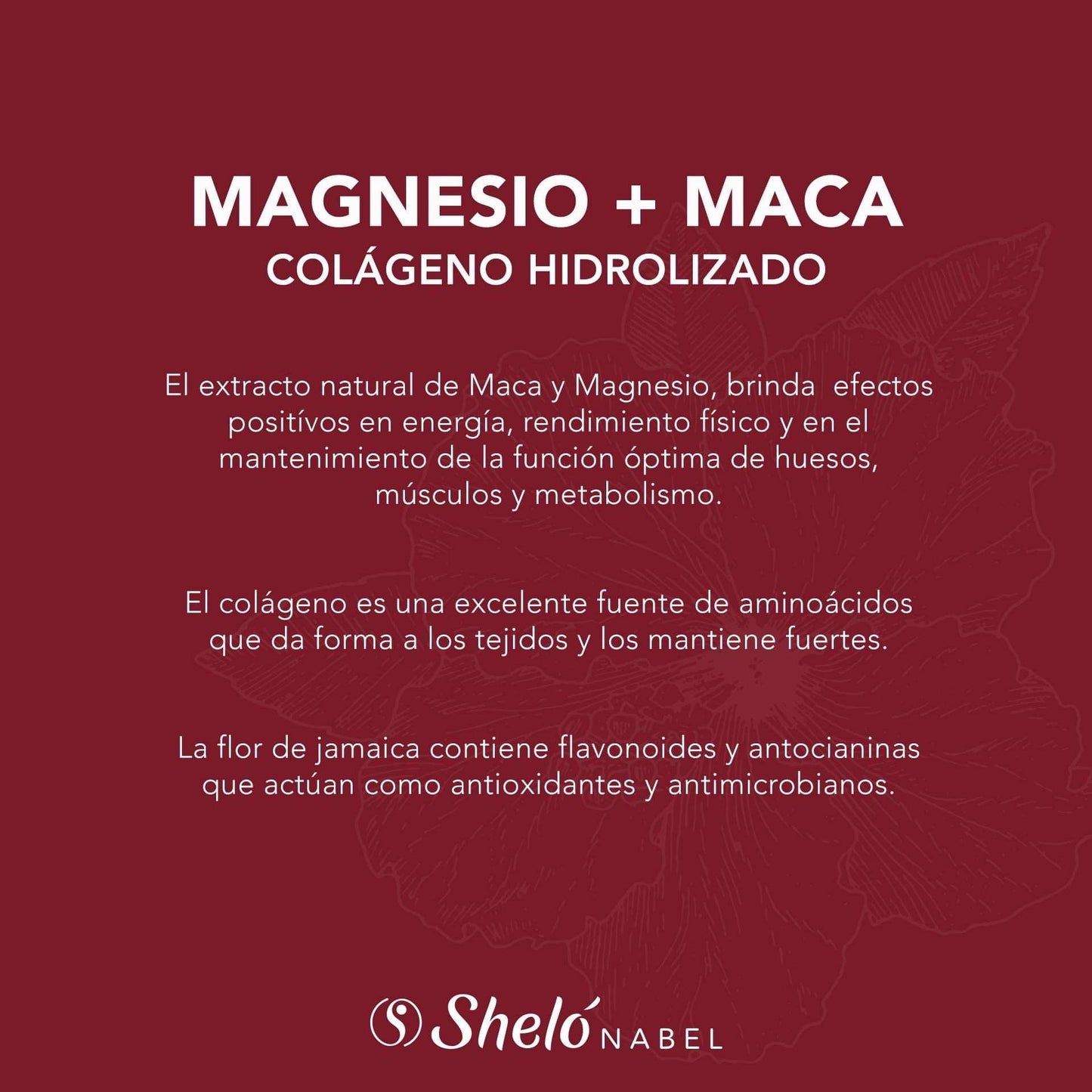 MAGNESIO + MACA COLAGENO HIDROLIZADO SABOR JAMAICA