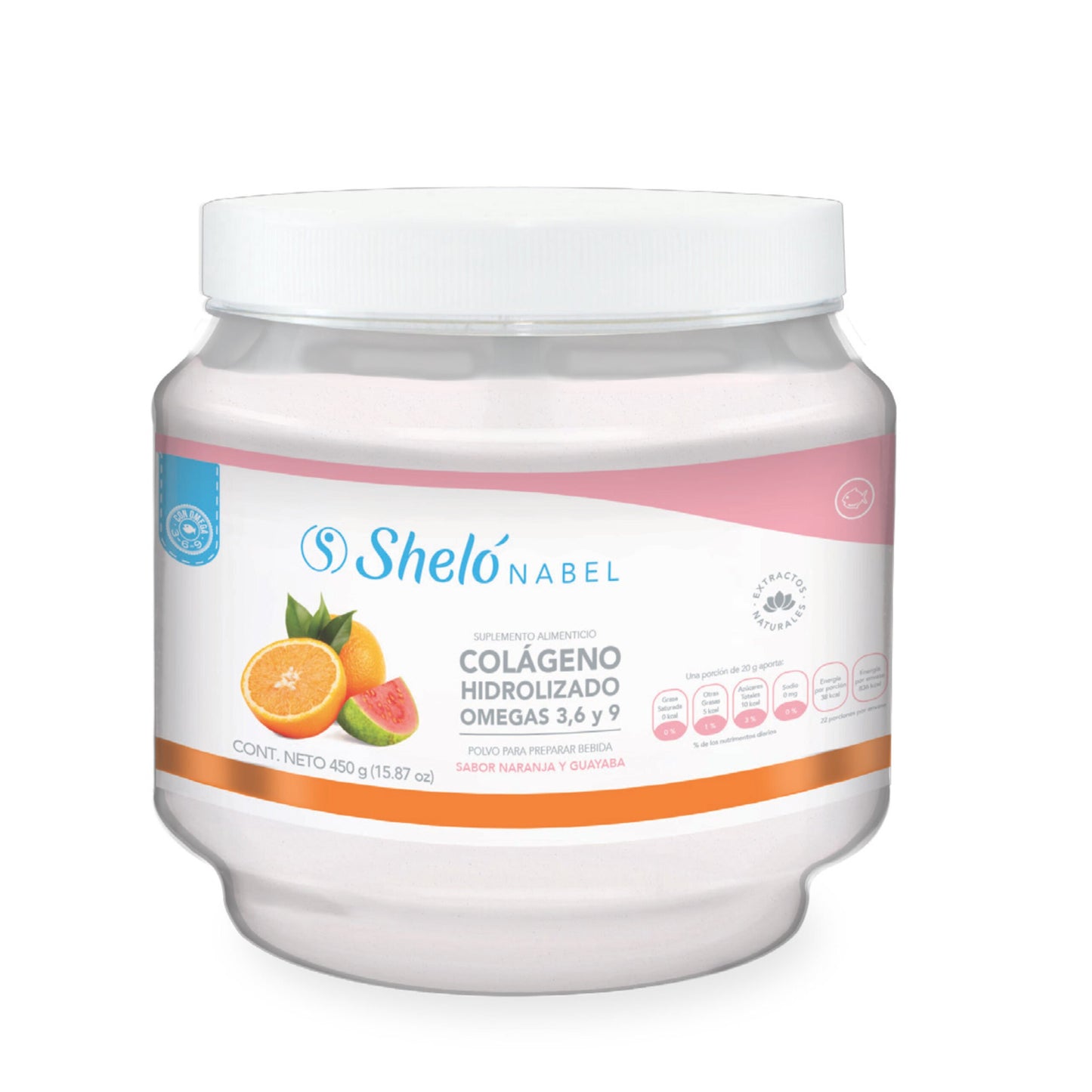 HYDROLYZED COLLAGEN OMEGAS 3, 6 AND 9 ORANGE GUAVA FLAVOR